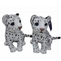 PL50135 25 CM OTURAN KÜÇÜK BEYAZ LEOPAR-HLY