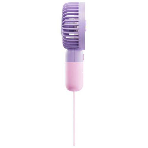 ASONIC AFN24, MOR, 1 Kademeli Hız, Elde Kullanım, Dahili 250mAh Bataryalı, Type-C Şarj Girişli, Vantilatör
