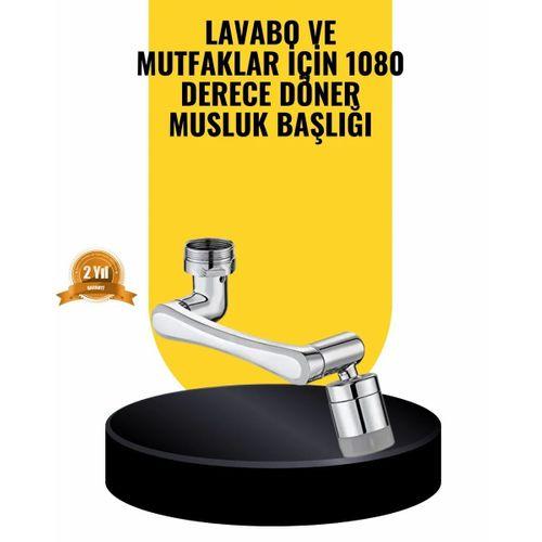 1080° Dönebilen Musluk Başlığı 2 Su Modlu Ayarlanabilir Esnek Tasarım