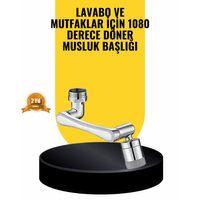 1080° Dönebilen Musluk Başlığı 2 Su Modlu Ayarlanabilir Esnek Tasarım