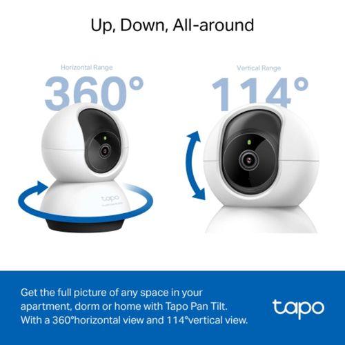 TP-LINK Tapo C220, 4,0Mpix, İç ve Dış Mekan, WiFi,  9Mt. Gece Görüşü, 360 Dönüş, İki Yönlü Ses Güvenlik Yapay Zeka Destekli Kamera