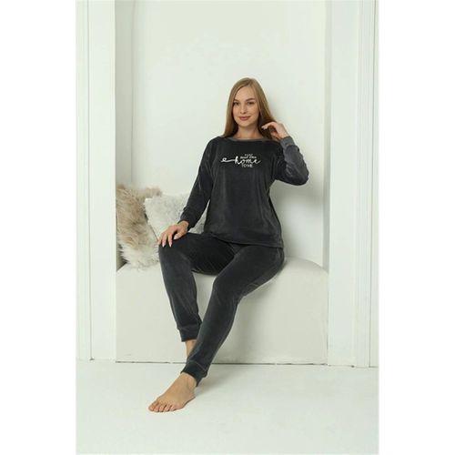 Kadın Kadife Füme Pijama Takım