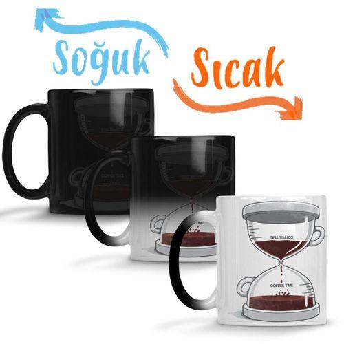 Coffee Time Sihirli Kupa Bardak Porselen