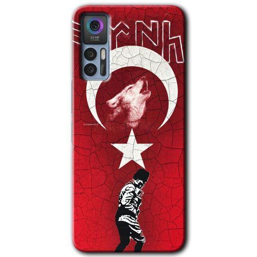 TCL 30 Plus Kılıf HD Desen Baskılı Arka Kapak - Bozkurt Atam