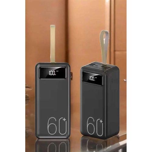 Powerbank 60.000 Mah Hızlı Şarj 4 Çıkışlı Uzun Şarj Süreli Dijital Göstergeli