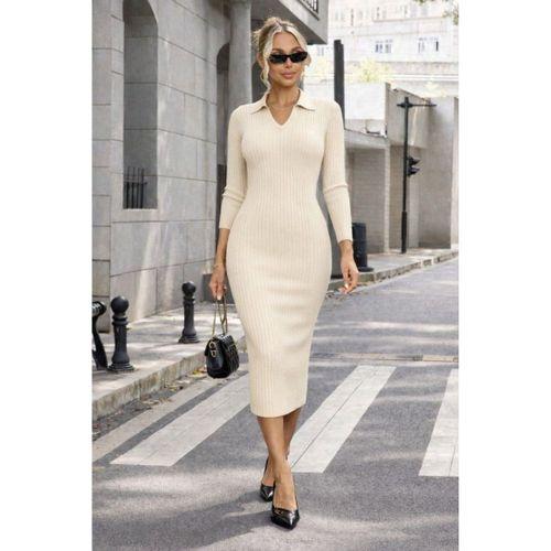 Kadın Uzun Kollu Triko Elbise