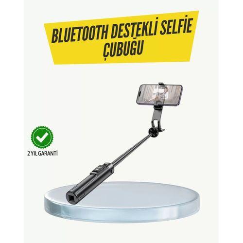 Bluetooth Selfie Çubuğu – Işıklı, Katlanabilir, Uzaktan Kumandalı