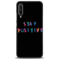 Xiaomi Mi A3 Kılıf HD Baskılı Kılıf - Stay Positive + Tam Ekran Koruyucu