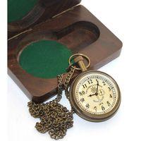 Ahşap Kutulu Pirinç Köstekli Saat Model 6