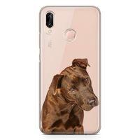 Huawei P20 Lite Kılıf Labrador Retriever Arka Kapak Koruma Desenli Full Koruyucu