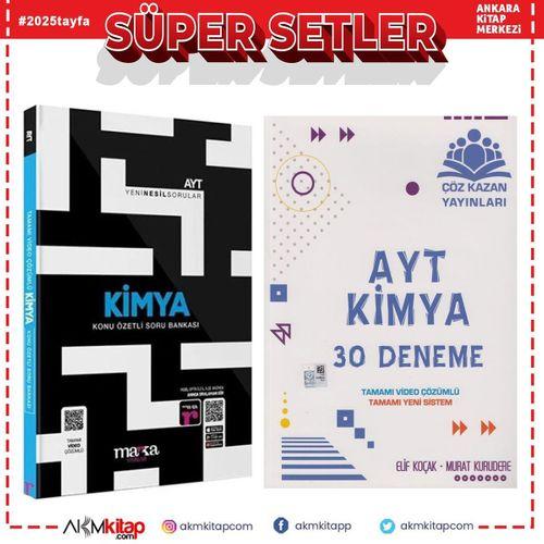 Marka Yayınları AYT Kimya Konu Özetli Soru Bankası ve Çöz Kazan Deneme Seti 2 Kitap