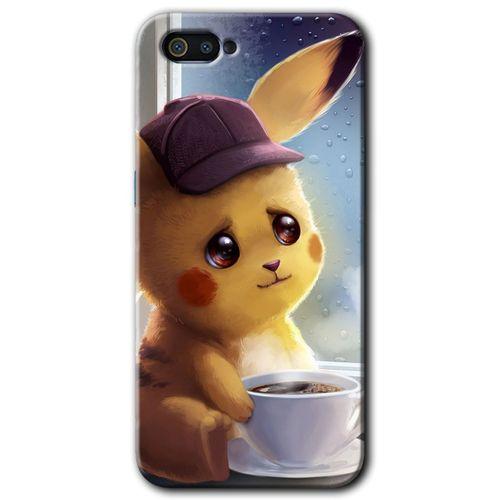 Realme C2 Kılıf HD Desen Baskılı Arka Kapak - Üzgün Pikaçu