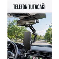 Araç Dikiz Aynası Telefon Tutucu Ayarlanabilir Katlanabilir Navigasyon Telefon Standı