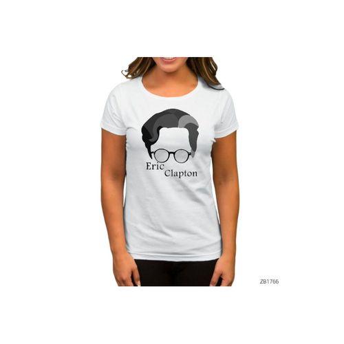 Eric Clapton Face Beyaz Kadın Tişört