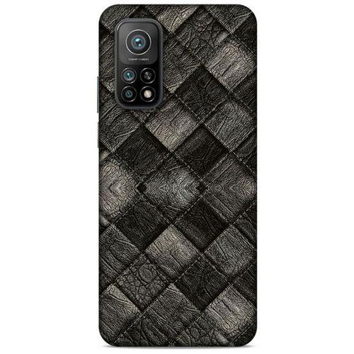 Xiaomi Mi 10T Pro 5G Kılıf Patchwork (25) Antişok Kapak Siyah Gri