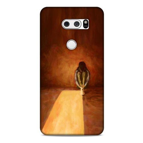 LG K40S Kılıf Depresyon (47) Crystal Flex Kılıf Siyah Kırmızı