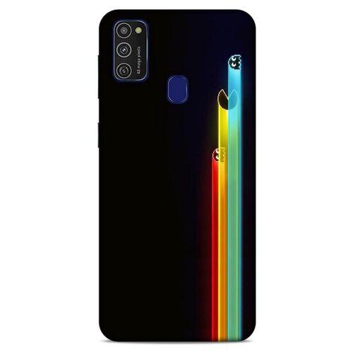 Retro (29) Desen Arka Koruma Kılıfı Renkli Samsung Galaxy M21 Kılıf