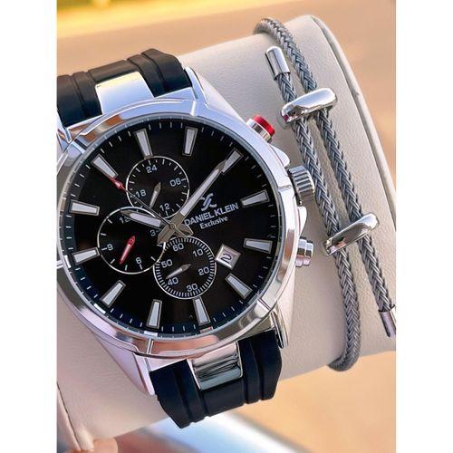 Daniel Klein Silikon Kordon İtalyan Tasarım Bileklik Hediyeli 2Yıl Garantili Erkek Kol Saati 10691.1