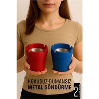 Kokusuz Dumansız Küllük - 2 li Küllük Seti Kafe Küllüğü Restoran Küllüğü Masaüstü Küllük