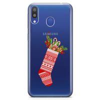 Samsung Galaxy M20 Kılıf Noel Çorabı Arka Kapak Koruma Desenli Full Koruyucu
