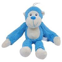 Peluş Maymun 40 cm - Yumuşak Peluş - G5501 - Mavi