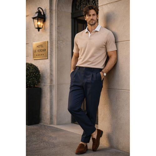 Arthur Regular Fit Nova Pike Kumaş Polo Yaka T-Shirt - Bej