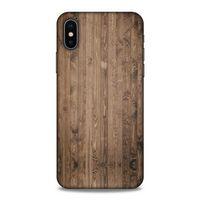 Lopard Apple iPhone XS Uyumlu Kılıf Wood'X (6) Silikon Kılıf Desenli