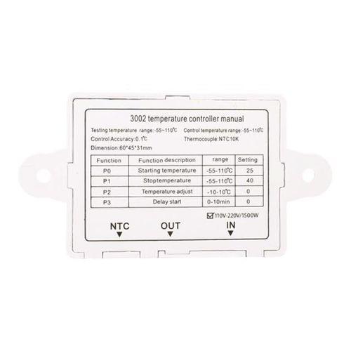 PowerMaster XH-W3002 Dijital Kuluçka Sıcaklık Termostat Kontrol Anahtarı Modülü 220V