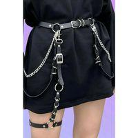 Halka Ve Zincir Detaylı Şık Deri Kemer - Brf809