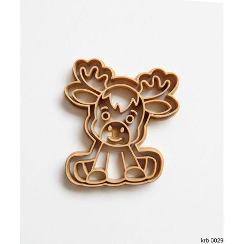 Sevimli Geyik Kurabiye Kalıbı – Yılbaşı Temalı Geyik Figürlü, Çift Parça Hamur Kesici, Şeker Hamuru ve Oyun Hamuru İçin