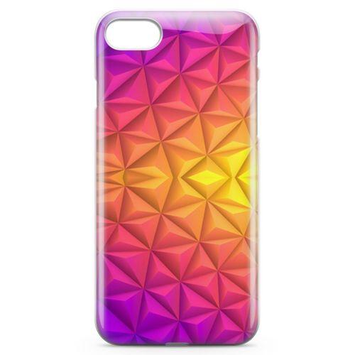 Apple iPhone SE 2020 Kılıf Elmas Rainbow Arka Kapak Koruma Desenli Full Koruyucu