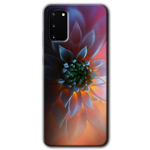 MRCİLETİSİM MRCİLETİSİM Samsung Galaxy S20 Kılıf HD Desen Baskılı Arka Kapak + Temperli Cam - Çiçek Motif