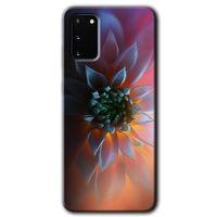 MRCİLETİSİM MRCİLETİSİM Samsung Galaxy S20 Kılıf HD Desen Baskılı Arka Kapak + Temperli Cam - Çiçek Motif