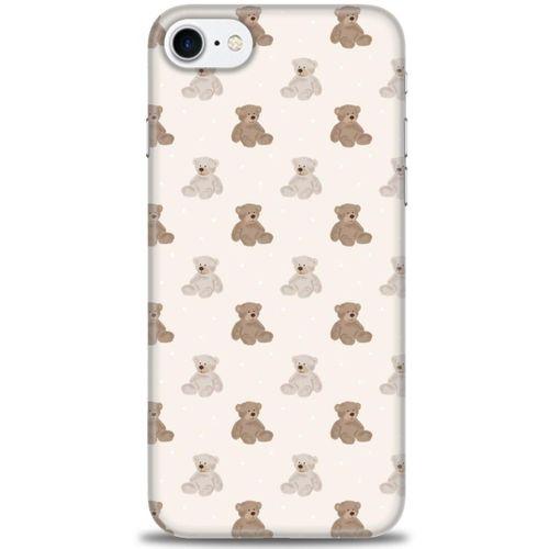 iPhone 8 Kılıf HD Baskılı Kılıf - Ayıcıklar + Tam Ekran Koruyucu