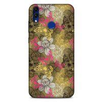 Huawei Honor 8C Kılıf Kelebek Etkisi (37) Silicone Cover Beyaz Açık Yeşil