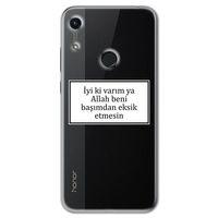 Huawei Honor 8A Kılıf HD Yazı Baskılı Silikon Arka Kapak - Yazı 11