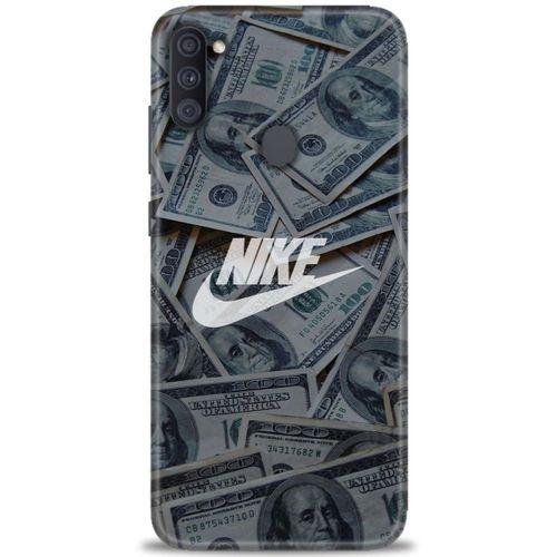 Samsung Galaxy M11 Kılıf HD Baskılı Kılıf - Nike Dolar + Tam Ekran Koruyucu