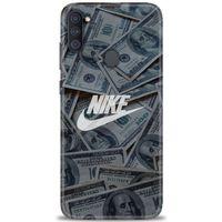 Samsung Galaxy M11 Kılıf HD Baskılı Kılıf - Nike Dolar + Tam Ekran Koruyucu