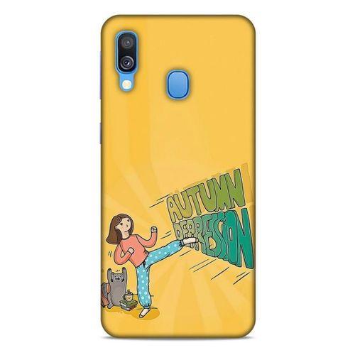 Samsung Galaxy A40 Kılıf Depresyon (44) Tough Armor Kılıf Mor Kahve