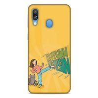 Samsung Galaxy A40 Kılıf Depresyon (44) Tough Armor Kılıf Mor Kahve