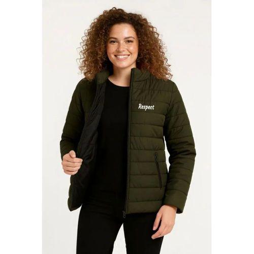 Mikro Su İtici Kapitone Baskılı Astarlı Fermuarlı Bomber Mont - Haki