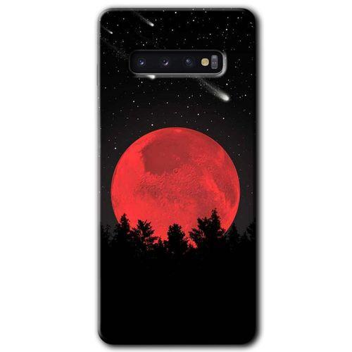 Samsung Galaxy S10 Kılıf HD Desen Baskılı Arka Kapak - Kanlı Ay