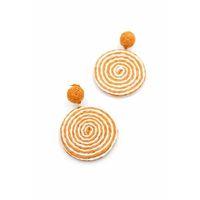 Kumaş Sarmal Küpe - Turuncu