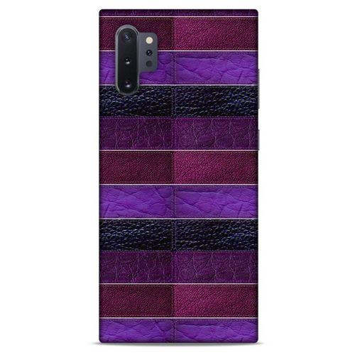 Samsung Galaxy Note 10 Plus Kılıf Patchwork (14) Lansman Kılıf Mor Bordo