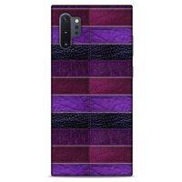 Samsung Galaxy Note 10 Plus Kılıf Patchwork (14) Lansman Kılıf Mor Bordo
