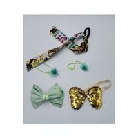 Renkli Desenli Taç Toka Bandana Set