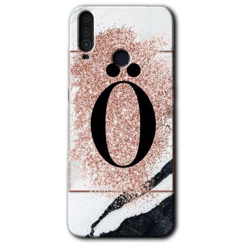General Mobile GM 10 Kılıf HD Desen Baskılı Arka Kapak - Pembe Mermer Desenli Ö Harfi