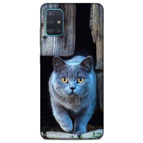 Lopard Samsung Galaxy A51 Uyumlu Kılıf Kediler (48) Bumper Kılıf Duman