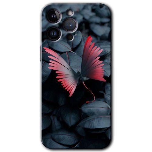 iPhone 14 Pro Max HD Baskılı Kılıf + 9D Tam Ekran Koruyucu - Dark Butterfly