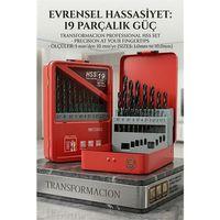 19 Parça 1 - 10mm Alüminyum Metal Ağaç HSS Uçlu DIN 338RN Matkap Ucu Seti  723033